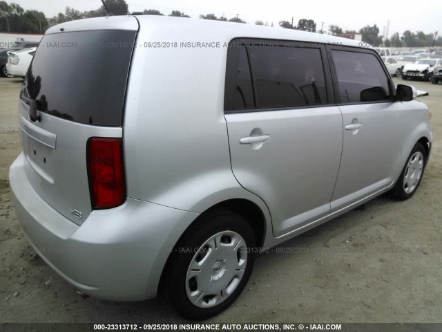 JTLKE50E481025402 - 2008 TOYOTA SCION XB Plata foto 4