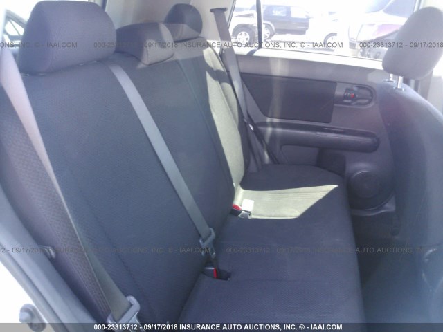 JTLKE50E481025402 - 2008 TOYOTA SCION XB Plata foto 8