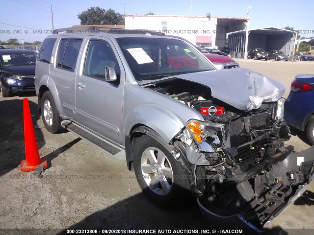 5N1AR18U78C667127 - 2008 NISSAN PATHFINDER S/LE/SE SILVER photo 1