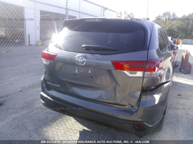 5TDZZRFH3JS242701 - 2018 TOYOTA HIGHLANDER LE/LE PLUS GRAY photo 6