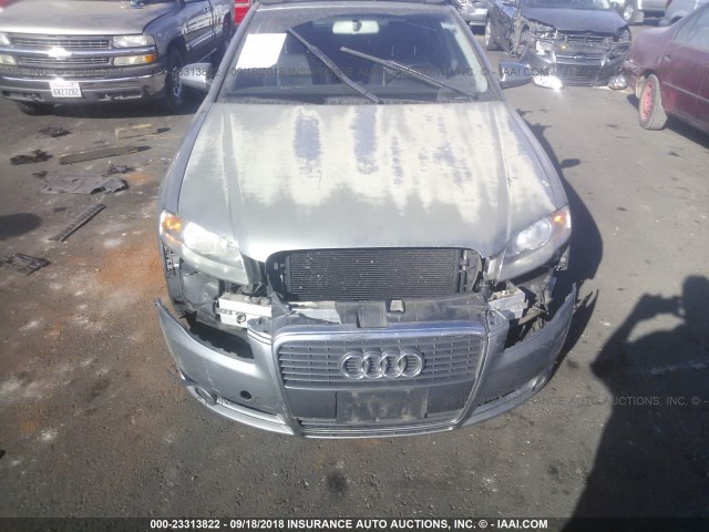 WAUAF78E16A144779 - 2006 AUDI A4 2/TURBO GRAY photo 6