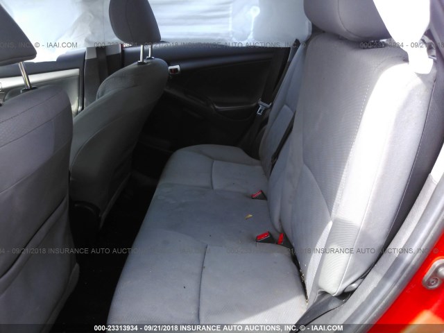 2T1KU4EE4AC264094 - 2010 TOYOTA COROLLA MATRIX  RED photo 8