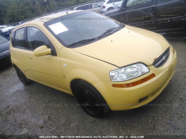 KL1TD66667B721882 - 2007 CHEVROLET AVEO LS YELLOW photo 1