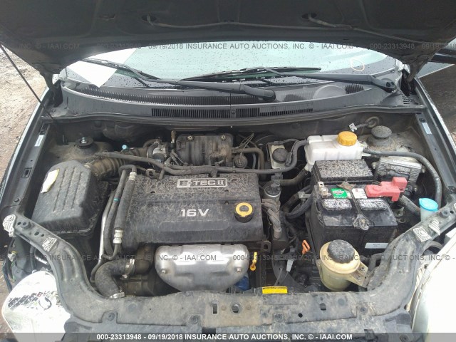 KL1TD56658B064696 - 2008 CHEVROLET AVEO LS BLACK photo 10