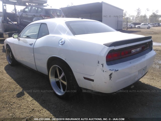 2C3CDYBT4DH594167 - 2013 DODGE CHALLENGER R/T WHITE photo 3