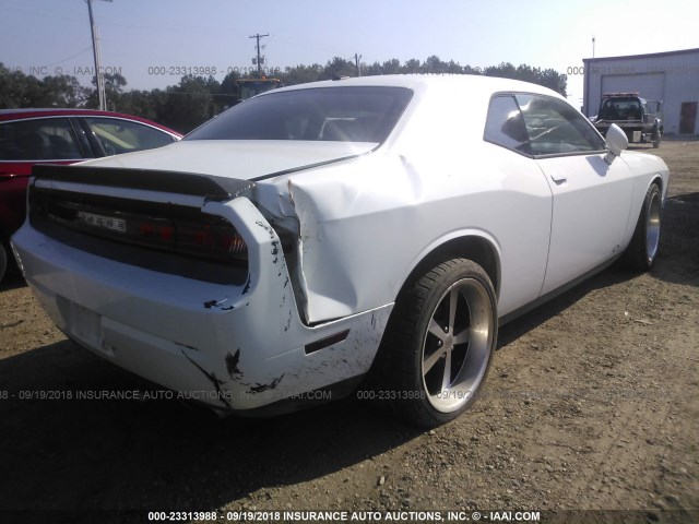 2C3CDYBT4DH594167 - 2013 DODGE CHALLENGER R/T WHITE photo 4