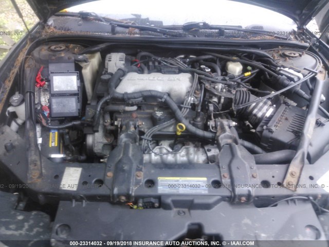 2G1WW12E939396200 - 2003 CHEVROLET MONTE CARLO LS შავი ფოტო 10