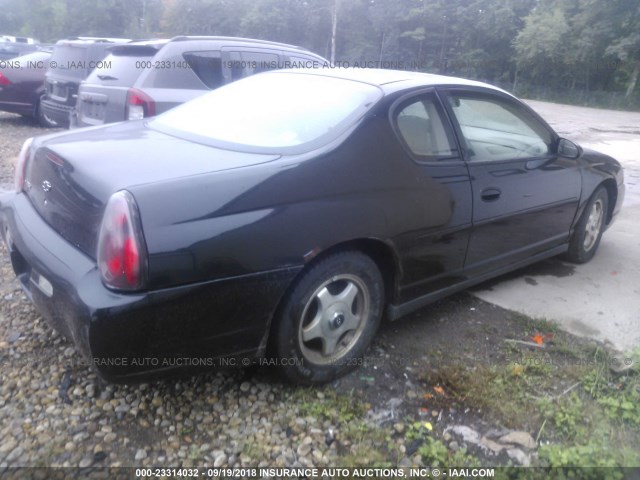 2G1WW12E939396200 - 2003 CHEVROLET MONTE CARLO LS შავი ფოტო 4