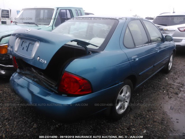 3N1AB51A24L482551 - 2004 NISSAN SENTRA 2.5S TURQUOISE photo 4