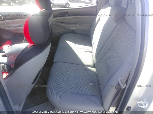 5TELU42N57Z406934 - 2007 TOYOTA TACOMA DOUBLE CAB 银色 照片 8