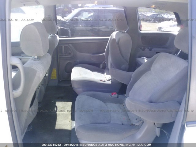 5TDZK23C48S152066 - 2008 TOYOTA SIENNA CE/LE WHITE photo 8