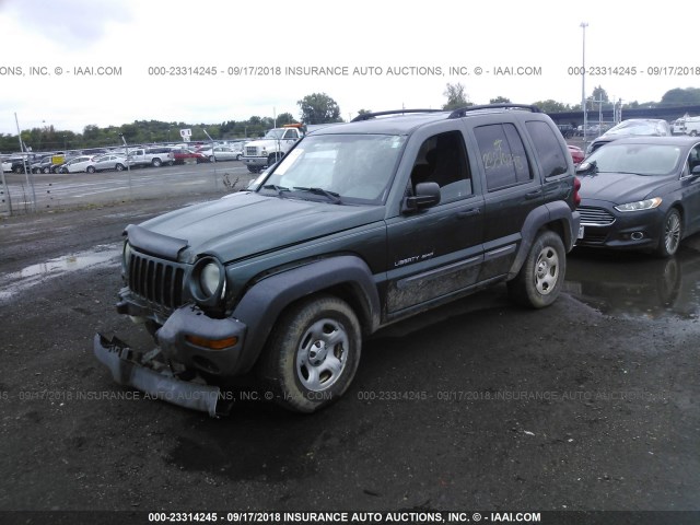 1J4GL48K63W562662 - 2003 JEEP LIBERTY SPORT/FREEDOM მწვანე ფოტო 2
