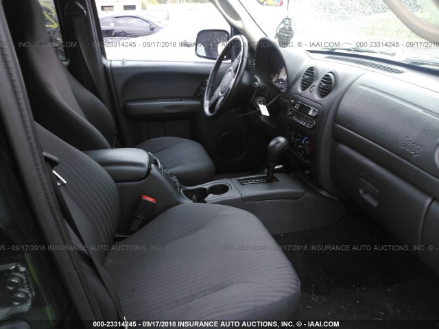 1J4GL48K63W562662 - 2003 JEEP LIBERTY SPORT/FREEDOM მწვანე ფოტო 5