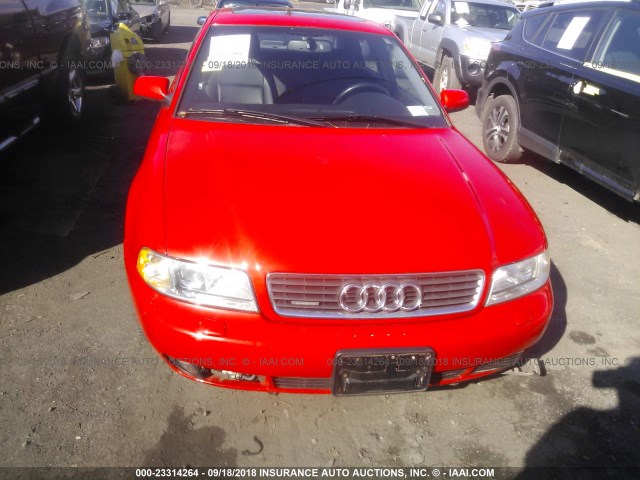 WAUDC28D8YA179595 - 2000 AUDI A4 1.8T QUATTRO RED photo 6