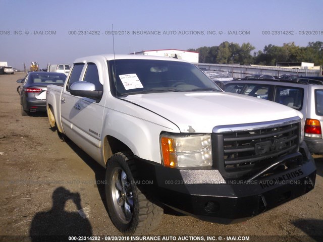 3GTEK23M39G259777 - 2009 GMC SIERRA K1500 SLE WHITE photo 1