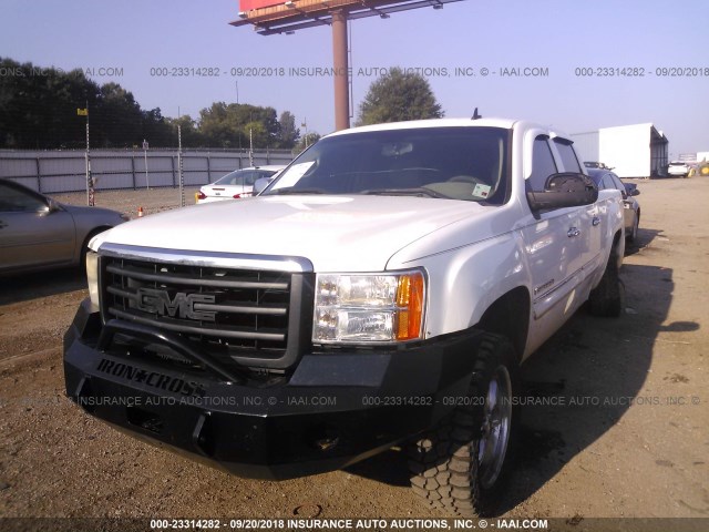 3GTEK23M39G259777 - 2009 GMC SIERRA K1500 SLE WHITE photo 2