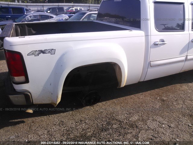 3GTEK23M39G259777 - 2009 GMC SIERRA K1500 SLE WHITE photo 6