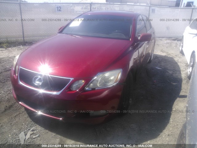 JTHBH96S265032098 - 2006 LEXUS GS GENERATION 200 300 RED photo 2