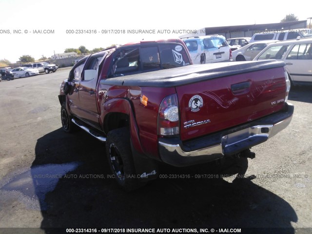 3TMLU4EN0CM082424 - 2012 TOYOTA TACOMA DOUBLE CAB 红色 照片 3