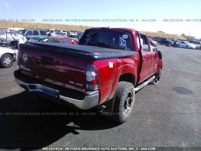 3TMLU4EN0CM082424 - 2012 TOYOTA TACOMA DOUBLE CAB 红色 照片 4