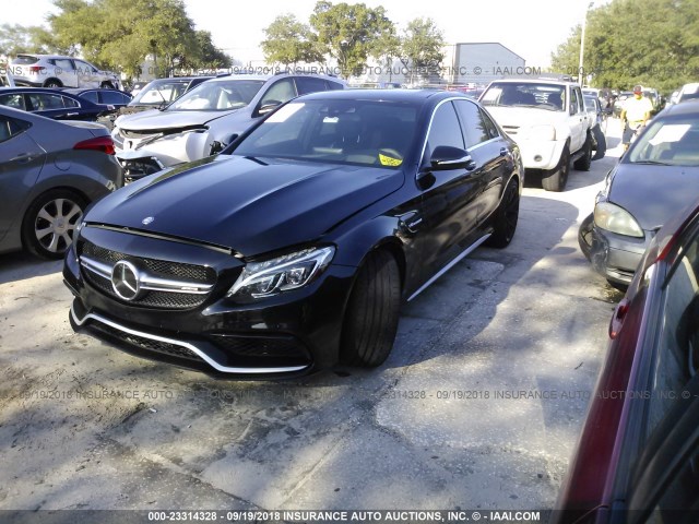 55SWF8HB7FU074327 - 2015 MERCEDES-BENZ C 63 AMG-S BLACK photo 2