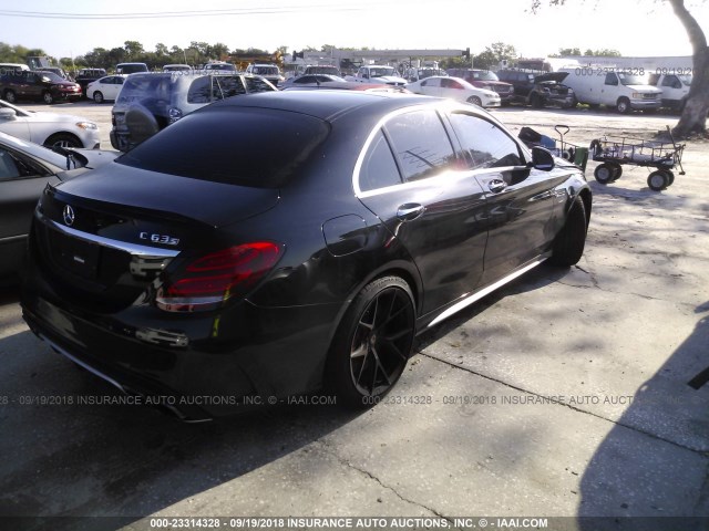 55SWF8HB7FU074327 - 2015 MERCEDES-BENZ C 63 AMG-S BLACK photo 4