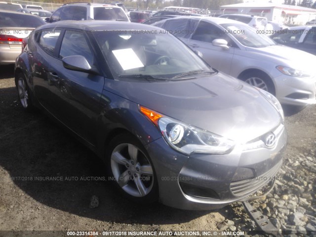 KMHTC6AD9DU129079 - 2013 HYUNDAI VELOSTER GRAY photo 1