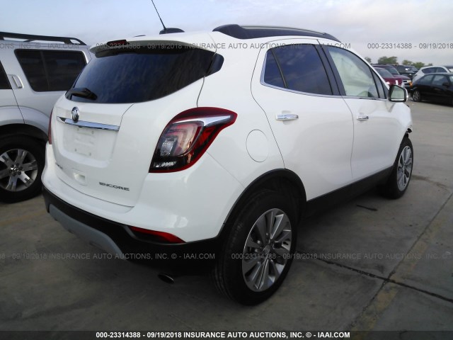 KL4CJASB6JB595659 - 2018 BUICK ENCORE PREFERRED Ақ фото 4