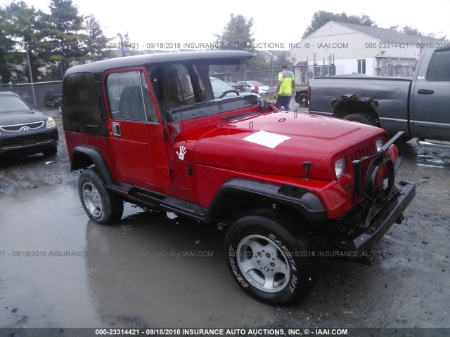 2J4FY39S8NJ501877 - 1992 JEEP WRANGLER / YJ ISLANDER RED photo 1