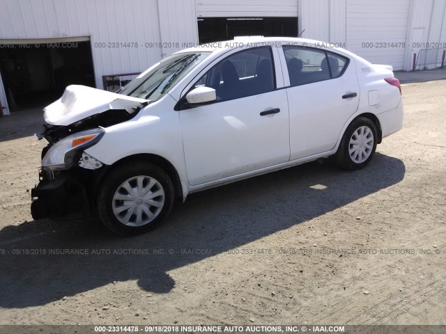 3N1CN7AP5HL837945 - 2017 NISSAN VERSA S/S PLUS/SV/SL WHITE photo 2