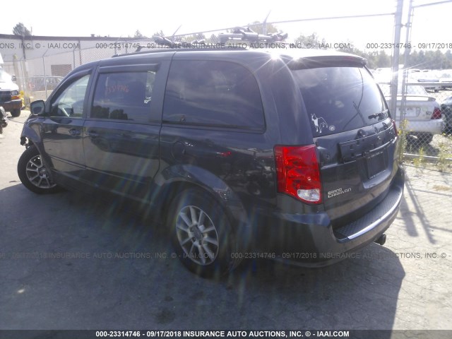 2C4RDGEG1CR366554 - 2012 DODGE GRAND CARAVAN R/T GRAY photo 3