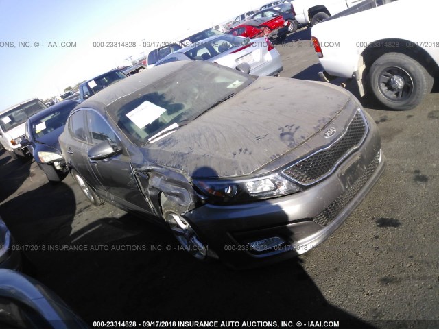 5XXGM4A72FG444381 - 2015 KIA OPTIMA LX GRAY photo 1