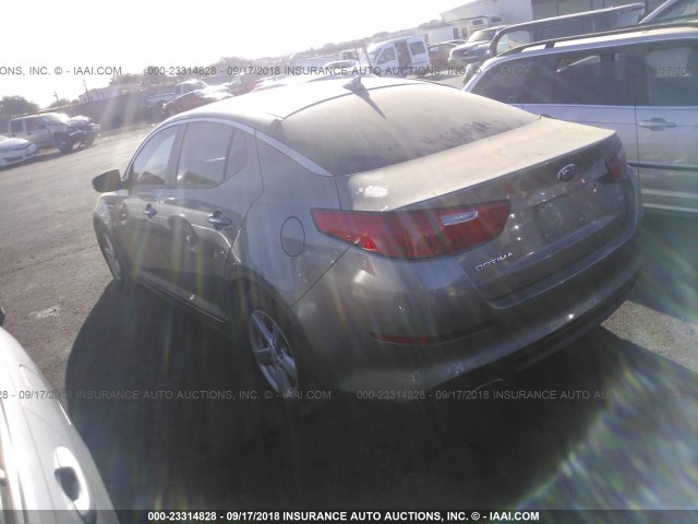 5XXGM4A72FG444381 - 2015 KIA OPTIMA LX GRAY photo 3