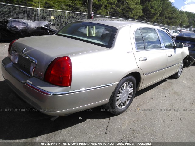 1LNHM85V97Y618936 - 2007 LINCOLN TOWN CAR SIGNATURE LONG WHEELBASE GOLD photo 4