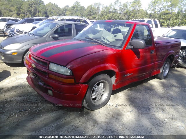 1GCCS14W618117824 - 2001 CHEVROLET S TRUCK S10 RED photo 2