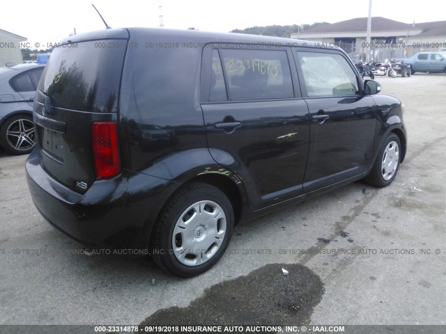 JTLKE50E581029085 - 2008 TOYOTA SCION XB Negro foto 4