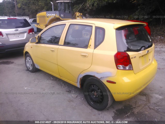 KL1TD626X4B219748 - 2004 CHEVROLET AVEO YELLOW photo 3