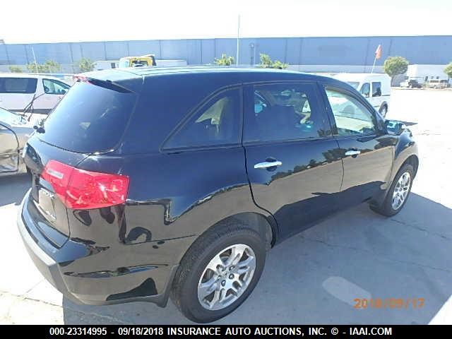 2HNYD28698H557387 - 2008 ACURA MDX TECHNOLOGY BLACK photo 4