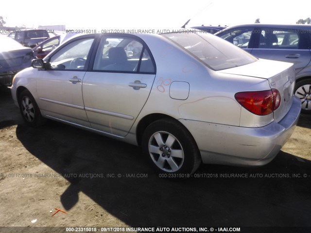 JTDBR32E630006978 - 2003 TOYOTA COROLLA CE/LE SILVER photo 3