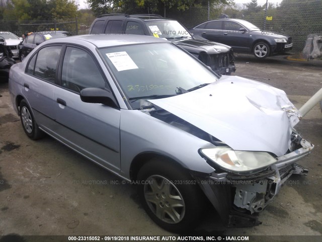 1HGES16324L017086 - 2004 HONDA CIVIC DX VP SILVER photo 1