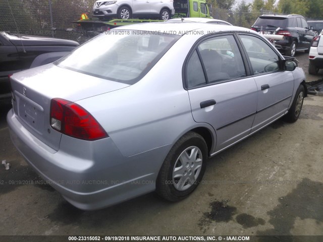 1HGES16324L017086 - 2004 HONDA CIVIC DX VP SILVER photo 4