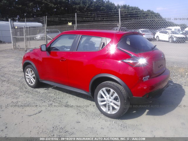 JN8AF5MR2GT604669 - 2016 NISSAN JUKE S/SV/SL/NISMO RED photo 3