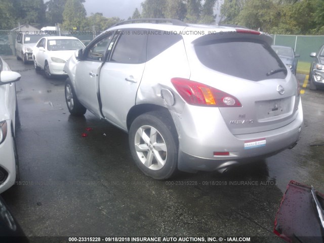 JN8AZ1MU8AW008427 - 2010 NISSAN MURANO S/SL/LE SILVER photo 3