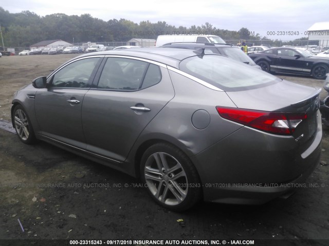 5XXGR4A65DG230037 - 2013 KIA OPTIMA SX GRAY photo 3