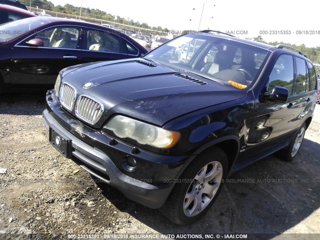 5UXFB335X3LH44514 - 2003 BMW X5 4.4I BLACK photo 2