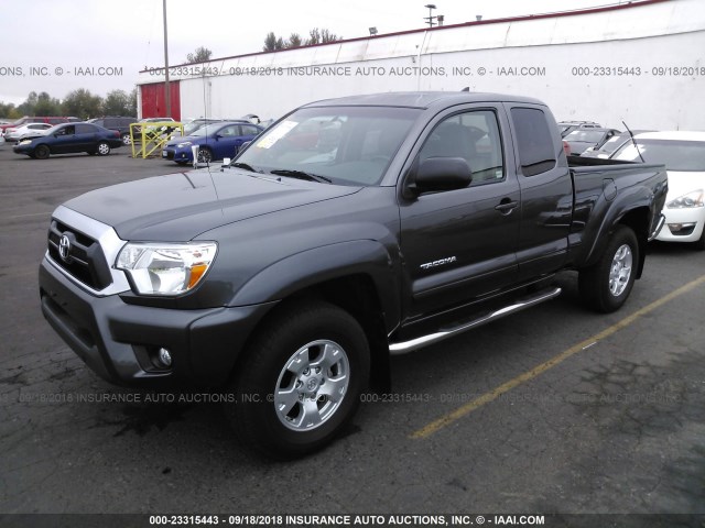 5TFTU4GN4EX056550 - 2014 TOYOTA TACOMA PRERUNNER ACCESS CAB GRAY photo 2