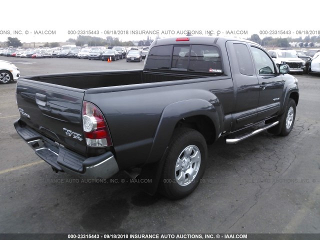 5TFTU4GN4EX056550 - 2014 TOYOTA TACOMA PRERUNNER ACCESS CAB GRAY photo 4