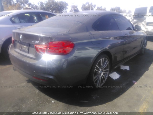 WBA3N7C54FK223022 - 2015 BMW 428 I GRAY photo 4