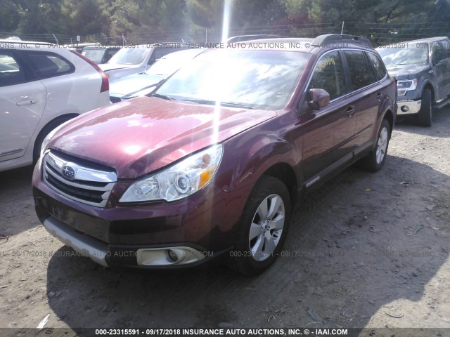 4S4BRCKC5C3213970 - 2012 SUBARU OUTBACK 2.5I LIMITED RED photo 2