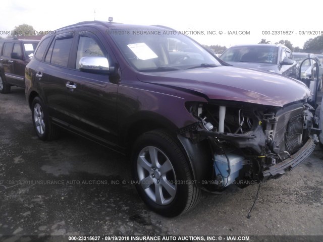 5NMSH73E69H235114 - 2009 HYUNDAI SANTA FE SE/LIMITED MAROON photo 1